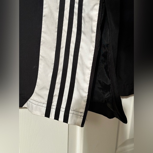 ADIDAS Retro 2010 Men’s Black Large Ankle Zip Windbreaker Pants Three Stripes - Picture 15 of 16